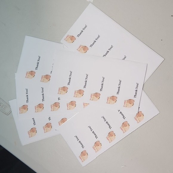 Woodland Critters Business Thank You Cards 50pk & 100 Owl Thank You Stickers - Picture 7 of 11